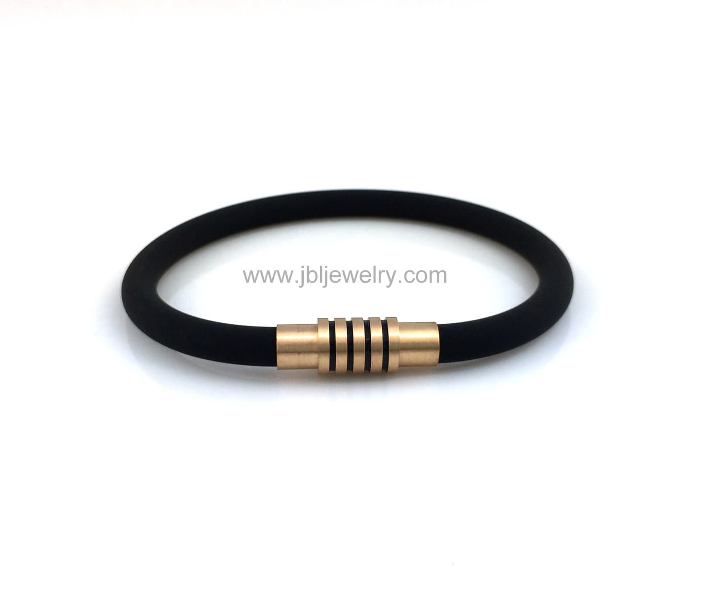 BR007 bracelet_ genuine leather_ steel clasp plate rose gold